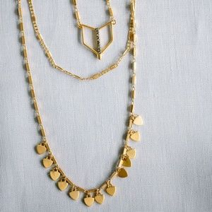 Gold triple statement necklace from Stella and Dot